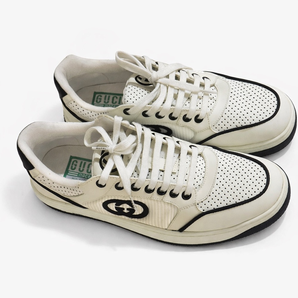 Gucci Women Cream and Black Sneakers